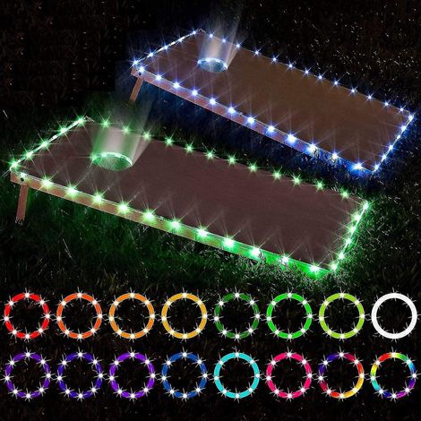 Led-cornhole-lichter, Ferngesteuerte Cornhole-board-rand- Und Ring-led-lichter, 16 Farben Ändern Sie Selbst, Ein Tolles Produkt