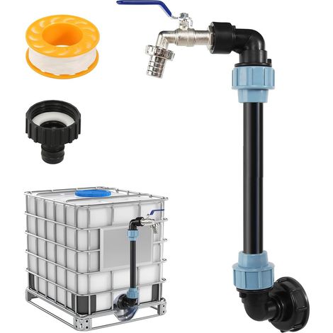 Lntyq Ibc 3/4 Zoll Schwanenhalshahn, 3/4 Zoll Ibc Tankadapter, 1000 L Tankhähne, 1000 L Tankanschluss, Schwanenhalshahn Für 1000 L Regenwassertank