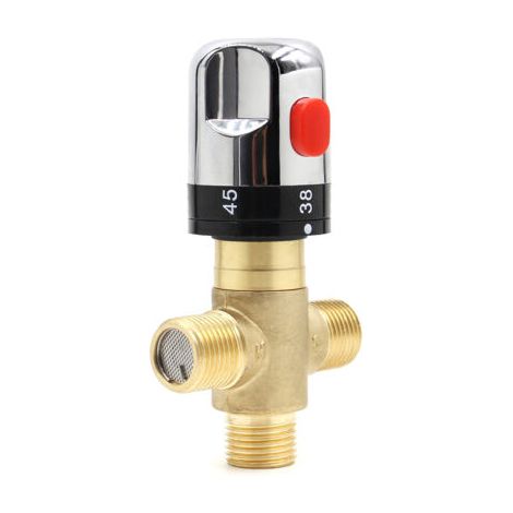 Messing-thermostatmischer, Thermostat-badezimmerarmatur, Thermostatmischer Mit Temperaturregelung