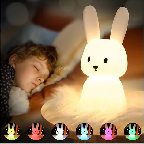 Nazalus-hot Sale-kaninchen-nachtlicht, Baby Touch, 7 Farben, Wiederaufladbar, Usb, Zeitgesteuert, Kinder-nachtlicht, Deko-lampe Für Weihnachtsdekoration, Kinderzimmer, Geburtstagsgeschenk