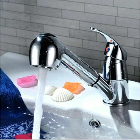 Rhg Küchenmischbatterie Mit Herausziehbarer Brause, 360° Drehbarer Küchenarmatur, Heißes Und Kaltes Wasser, Keramikspule (einzelne Dusche, Kein Wasserhahn). Küchenmischbatterie