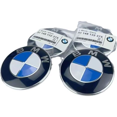 Satz Mit 2 Ersatz-bmw-motorhauben- Und Kofferraumemblemen 82 Mm + 74 Mm Für Alle Bmw E30 E36 E46 E34 E39 E60 E65 E38 X3 X5 X6 3 4 5 6 7 8 (82 Mm + 74 Mm) Alle Modelle.