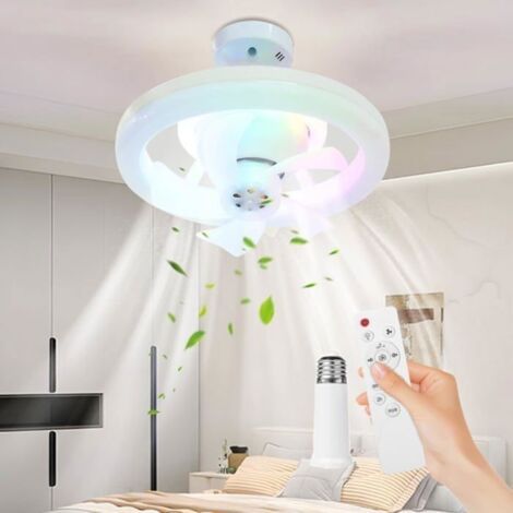 Scorpio – Leiser Deckenventilator Mit Led-licht – Fernbedienung – E27-fassung – 360°-drehung – 3 Geschwindigkeiten – Für Enge Räume