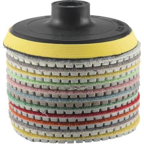Set Mit 12 Abrasiven Diamant-polierscheiben Für Stein, Beton Und Marmor, Kann Trocken Oder Nass Verwendet Werden.