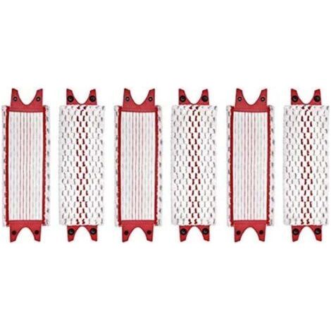 Set Mit 6 Mikrofaser-mopps – Maschinenwaschbar – Zum Reinigen Von Hartböden – Kompatibel Mit Vileda Ultramax