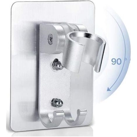 Stark Haftender Duschkopfhalter, Verstellbarer Duschstabhalter, Handbrause-wandhalterung Mit 2 Aufhängehaken Und Duschkopf-bidet-sprühhalter, Besser Als Wind