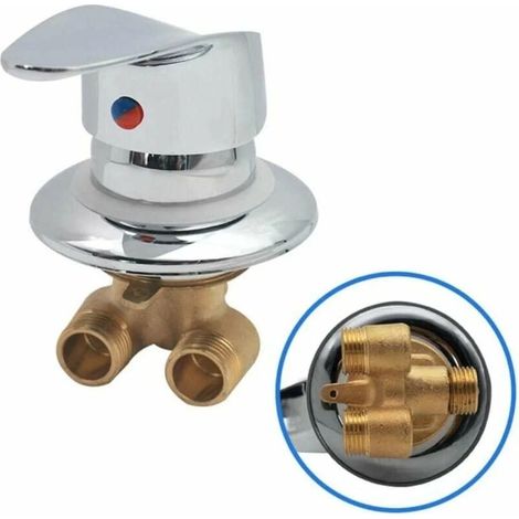 Thermostatischer Duschmischer Aus Verchromtem Massivem Messing – G1/2'-umsteller – Präzise Temperaturregelung – Integrierte Rückschlagventile