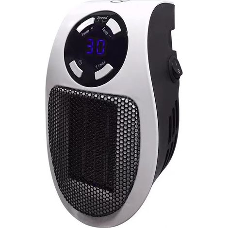 Tragbare Elektrische Heizung, Mini-ptc-keramik-desktop-heizventilator Mit Thermostatsystem Für Das Heimbüro, 1 Stück, Eu-stecker Mit Fernbedienung