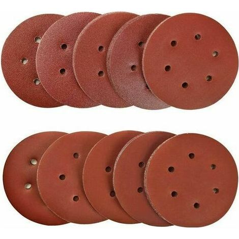 Trimec – 150 Mm Schleifscheiben – Packung Mit 100 Stück – 10 Körnungen 40/80/120/180/320/600/800/1000/1500/2000 – Zum Schleifen Von Metall, Holz, Kunststoff
