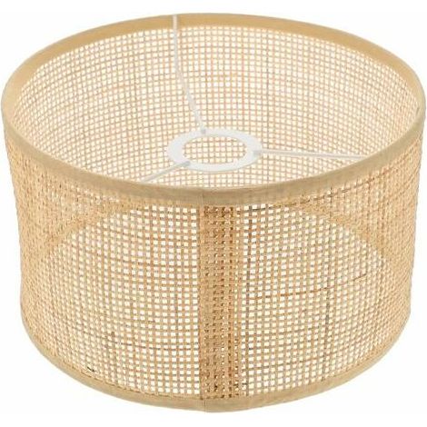 Trimec – Geflochtener Rattan-lampenschirm 25 X 25 X 15 Cm – Deckenleuchte Mit Glühbirnen-clip – Sanfte Beleuchtung Für Wohn- Und Schlafzimmer – Einfache Installation