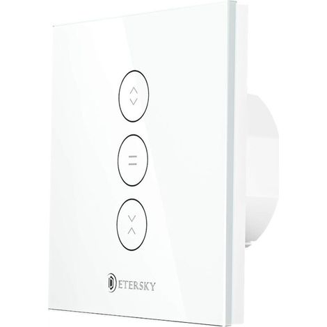 Vernetzter Rollladenschalter, Intelligenter Schalter Für Vernetzte Rollläden, Taktiler Schalter Zum Ausschalten Der Led, Timer – 1 Packung