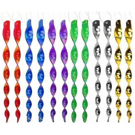 Vogelabwehrmittel 12 Stück – 30 Cm Große Rotierende Vogelscheuche Mit Spirale – 360°-reflexion – Ungiftig Und Umweltfreundlich – 6 Farben