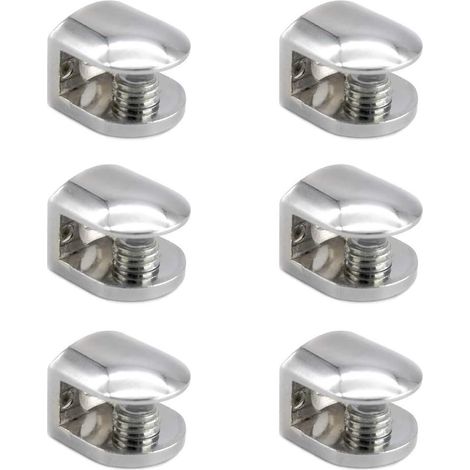 Zolginah 6 Stück Glasklemme, Klemmhalter, Zinklegierung, Verstellbare Befestigungen, Halter Für 6–10 Mm Dicke Glasböden