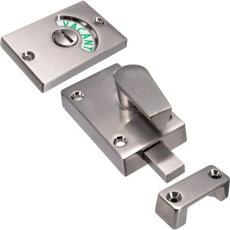 [french Days] 1-teiliges Türschloss Mit Belegungsanzeige, Leerer/betätigter Riegel Für Badezimmer, Toilette, Öffentliche Toilette (satin-nickel)