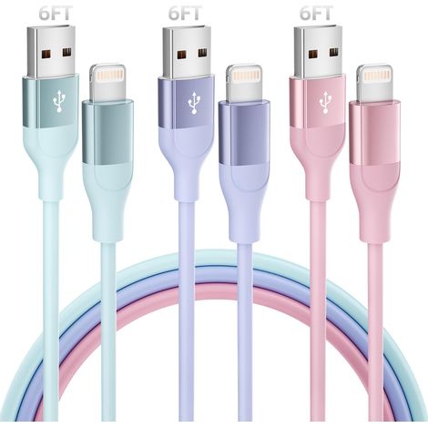 Iphone-ladekabel, 2 M/3er-pack, Schnellladekabel, Lightning-kabel, Kompatibel Mit Iphone 14 13 12 11 Pro Max Xr Xs