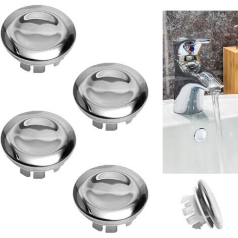 Überlaufabdeckung Für Waschbecken – Ersatz-überlaufring – Stopper Für Badezimmer, Küche, Waschbecken – Rundes Überlaufloch – Ersatzteile Richtig Einsetzen (4 Stück) –
