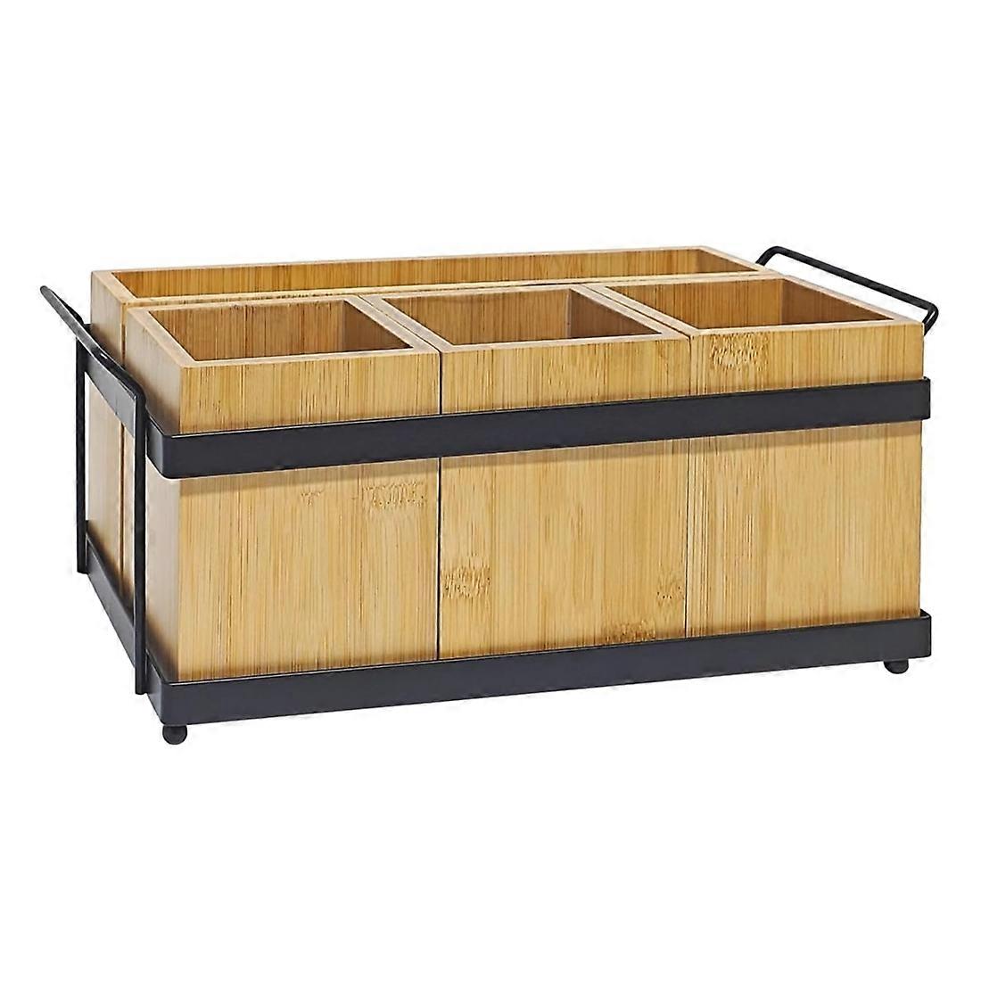 Porte-couverts En Bois, Organisateur De Rangement Pour Couverts, Distributeur D'Assiettes En Carton, Porte-couverts Pour Fête, Range-ustensiles