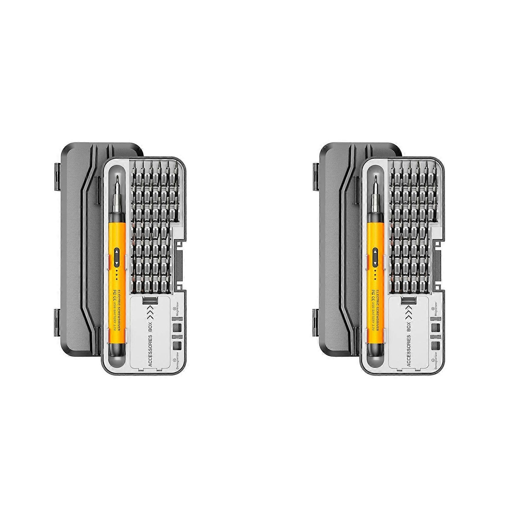 Kit De 2 Tournevis Électriques De Précision Sans Fil Rechargeables Pour La Réparation De Téléphones Portables, D'Ordinateurs Et De Ps5 A.