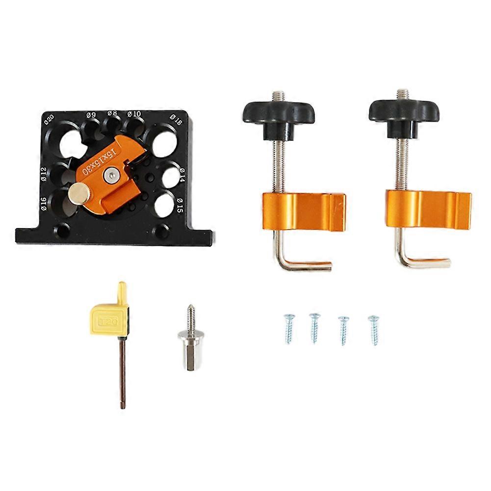Gabarit De Fabrication De Tourillons Réglable À 9 Trous (8-20 Mm) Ou Lames En Carbure Pour Perceuse Électrique, Outil Auxiliaire Pour Le Fraisage De Tourillons Et De Tiges Rondes