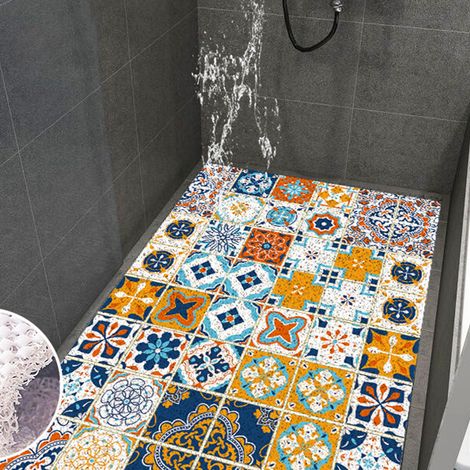 Csparkv – Rutschfeste Duschmatte 60 X 40 Cm – Pvc Mit Luffa-oberfläche – Drainagelöcher Für Schnelles Trocknen – Komfort Und Sicherheit