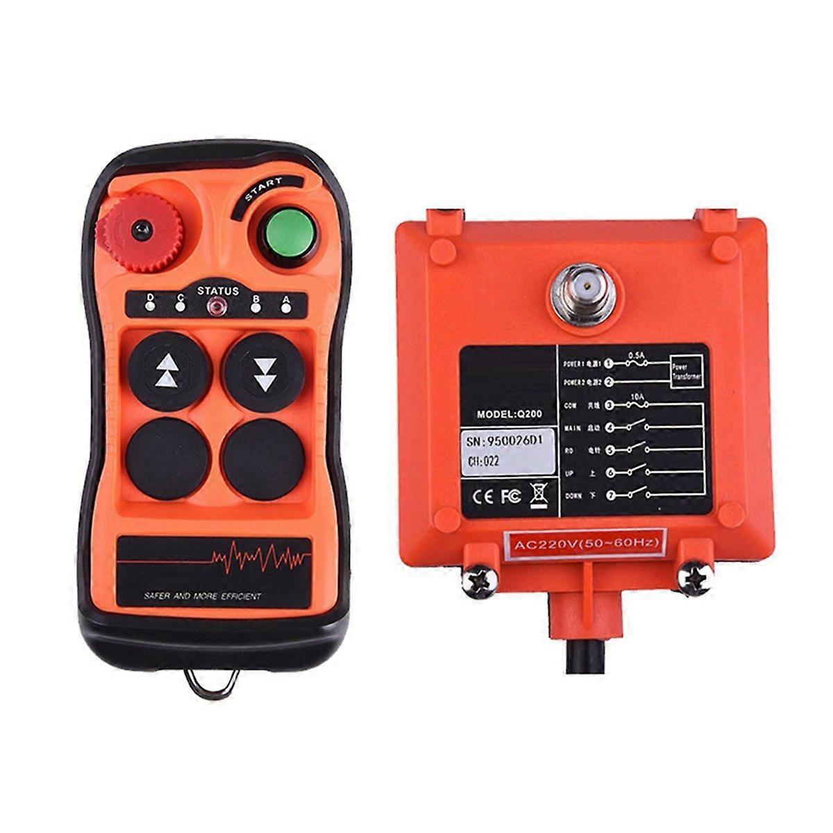 Télécommande Industrielle Q200 À 2 Boutons, Étanche Ip65, Sans Fil, Pour Pont Roulant.