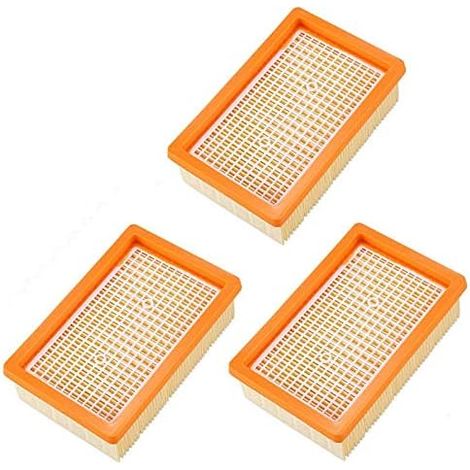 3 Kärcher Staubsaugerfilter – Flachplissiert Mv4 Mv5 Mv6 Wd4 Wd5 Wd6