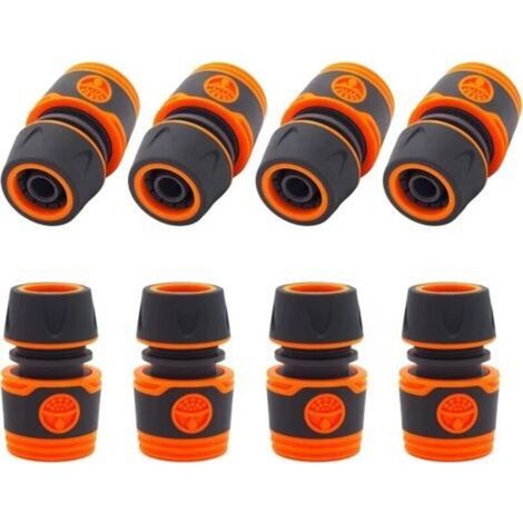 Gartenschlauchanschluss, 8 Stück Bewässerungsschlauchdüse, Bewässerungsschlauchadapter, Geeignet Für Schläuche, Gartengeräte, Düsen, Spritzpistolen (orange)