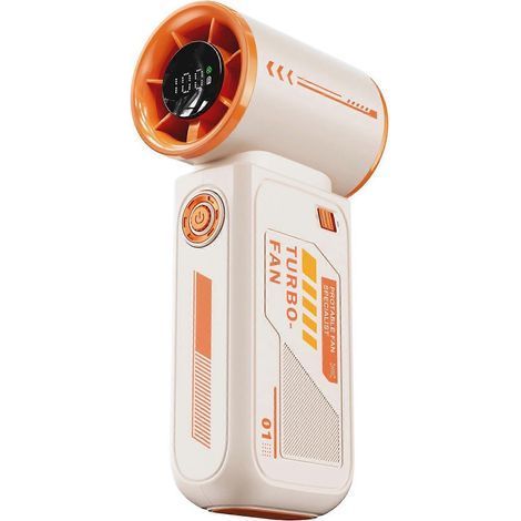 Honornic – Verstellbarer Tragbarer Ventilator, Taschenventilator, 3600 Mah Usb-kleinventilator, Reiseventilator, Schreibtischventilator, Outdoor-ventilator Für Reisen, Orange Farbe