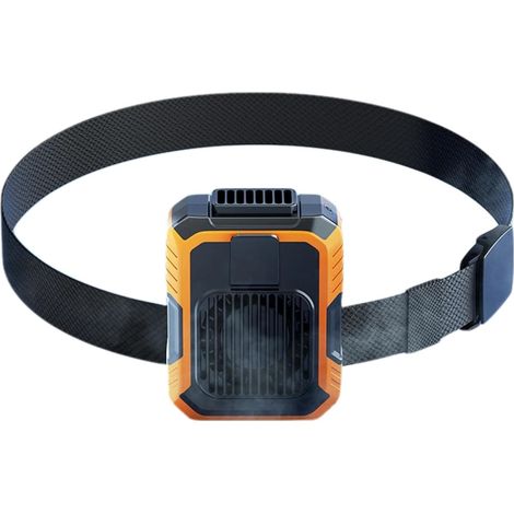 Kleiner, Leiser Lüfter, 3 Lüftergeschwindigkeiten, Kompaktes Kühlgerät Mit Led-taschenlampe Für Outdoor-aktivitäten, Orange