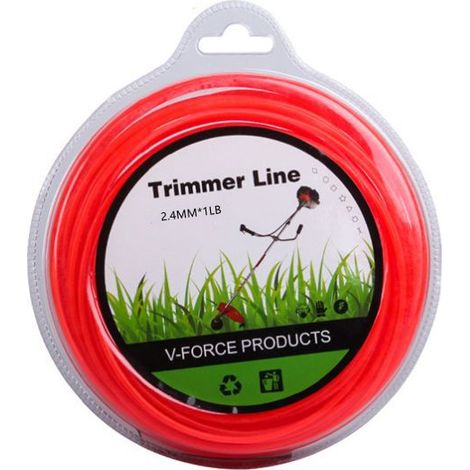 Nylonfaden-trimmerfaden Für Freischneider Und Kantenschneider, Gartenpflege Und Heimwerken, Universalgröße, Allzweck, Runddraht, 2,4-mm-spule (2,4 Mm Orange Rund 1 Lb)