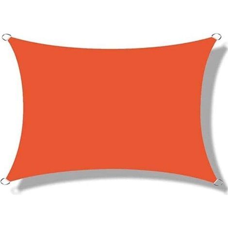 Rechteckiges Sonnensegel, Wasserdicht, Uv-schutz 95, Winddicht, Atmungsaktiv, Für Pergola, Terrasse, Balkon, Garten, Orange, 2 X 2 M