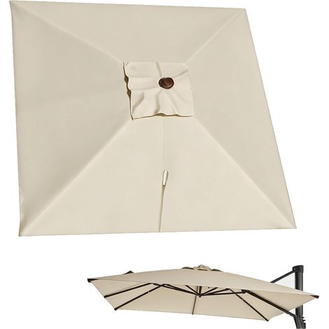 Sonnenschirm-ersatzdach, Versetztes Ersatz-sonnenschirmdach Für Hof, Garten, Strand, Uv-schutz, 6 Rippen – 300 Cm, Orange