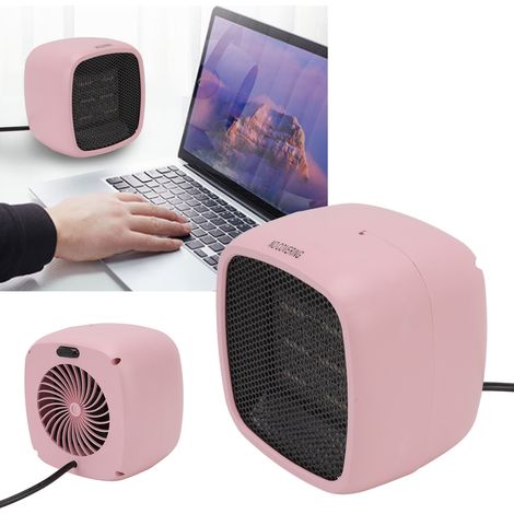 Desktop-heizventilator, Tragbare Mini-elektroheizung Für Kleine Büros, Pink, Eu, 220 V