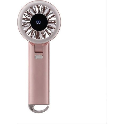 Honornic – Kühlender Taschenventilator, Kleiner Schreibtischventilator, Tragbarer Ventilator, Leise, 100 Einstellbare Geschwindigkeiten, Kunststoffstruktur, Rosa, Ideal Für Kinder