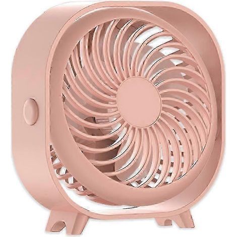 Honornic – Wiederaufladbarer Schreibtischventilator, Tragbarer Mini-ventilator Für Büro, Wohnheim Oder Zuhause, Leises Rosa