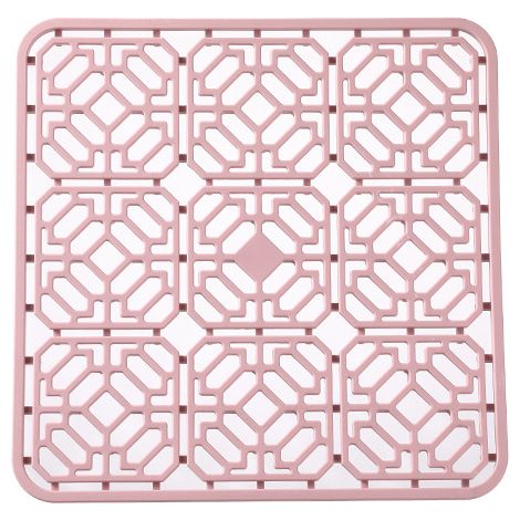 Spülbeckenmatte, Große Pvc-küchenspülbeckenmatte, Spüle Und Spülbeckenzubehör Mit Ablauflöchern, 3030 (rosa)
