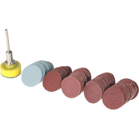 100 Stück 25 Mm Schleifscheiben, 2,5 Cm Schleifbänder, 2,5 Cm Schleifpads Zum Polieren + 1/8 Zoll Schaft, Rotierende Werkzeug-schleifscheiben