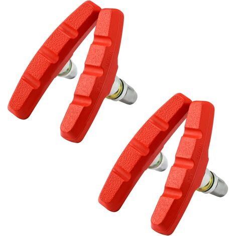 2 Paar V-brake-bremsbeläge, 70 Mm, V-fahrrad-bremsbeläge Mit Sechskantmuttern Und Abstandshaltern, Fahrrad-bremsblock-set, Set 70 Mm Vsp70 (rot)