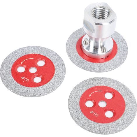 3 Stück Diamant-gravur-sägeblatt, 50 Mm Durchmesser, Trennscheibe Mit 5/8-zoll-11-gewindeflansch Für Marmor, Granit, Stein, Beton