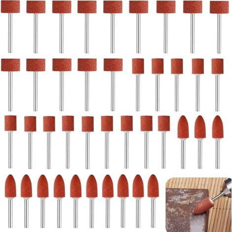42 Stück Aluminiumoxid-schleifscheiben, Schleif-bits Für Dremel, Schleifscheibe Mit 1/8 Zoll Schaft Für Rotations-quutil, Schleif-bits Zum Polieren, Entgraten Von Metallen, Schleifen