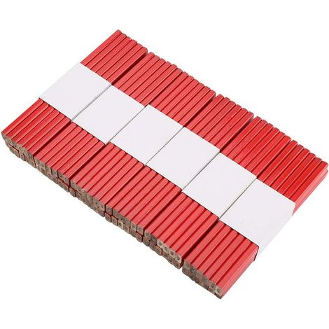 Aktion, Set Mit 72 Zimmermannsbleistiften, Zimmermannsbleistift, Roter Zimmermannsbleistift 175 Mm, Baustellenbleistift Für Industrie Und Handwerk, Aafgvc