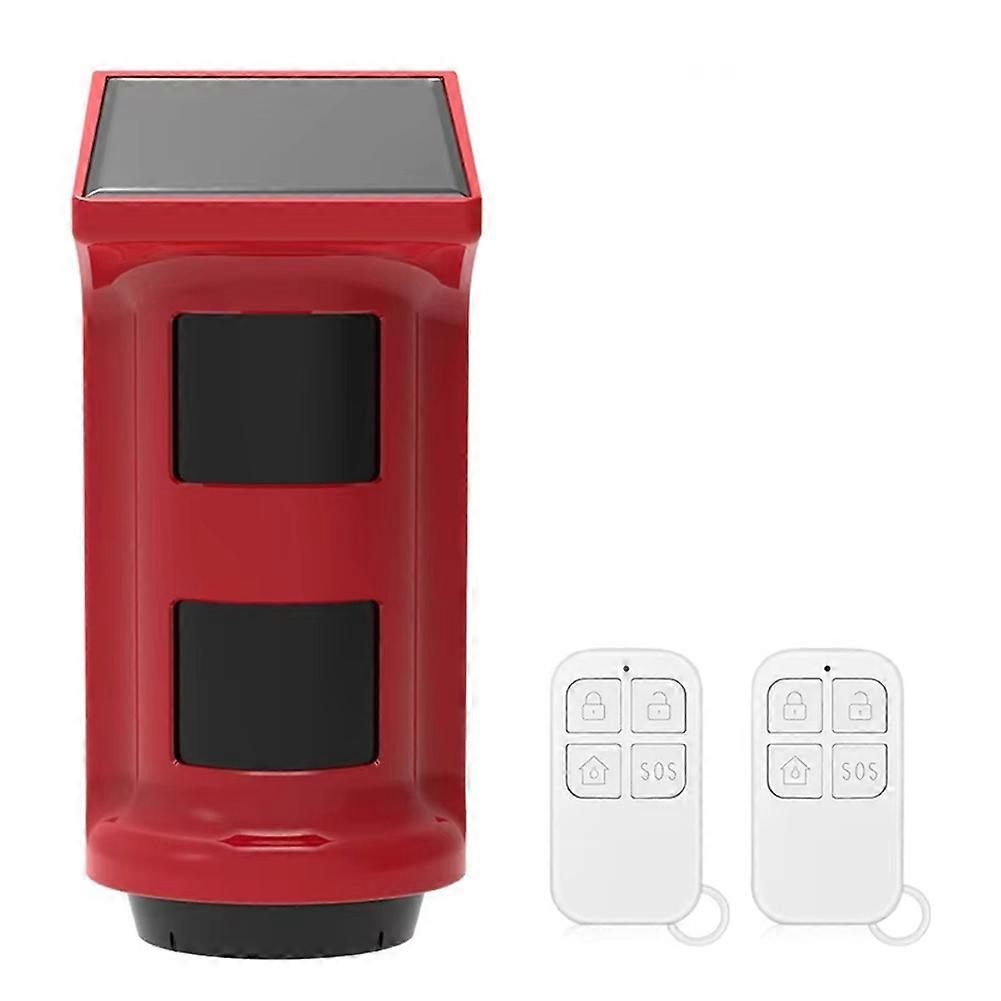 Système D'Alarme Infrarouge Solaire Pir Extérieur 120 Db, Étanche, Sans Fil, Avec Capteur Lumineux, 433 Mhz