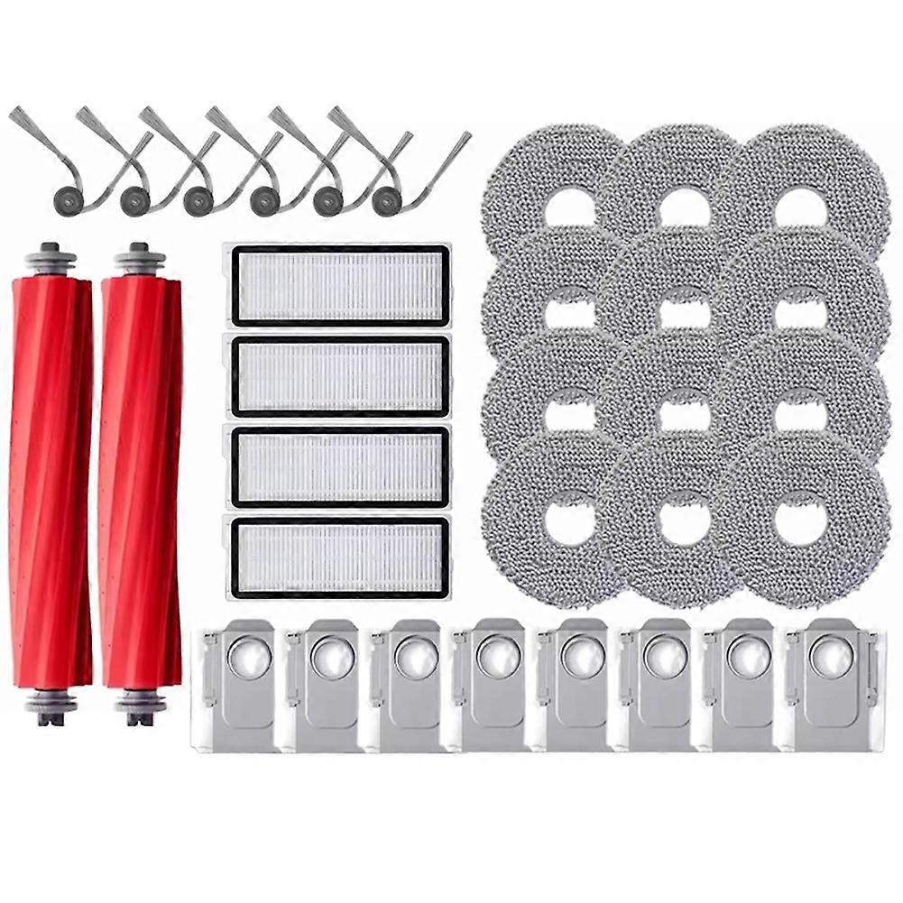 Brosse Latérale Principale, Filtre Hepa, Chiffon De Nettoyage Et Sacs À Poussière Pour Aspirateur Roborock Qrevo L / Qr 798 / Qv 35a / Qr 598