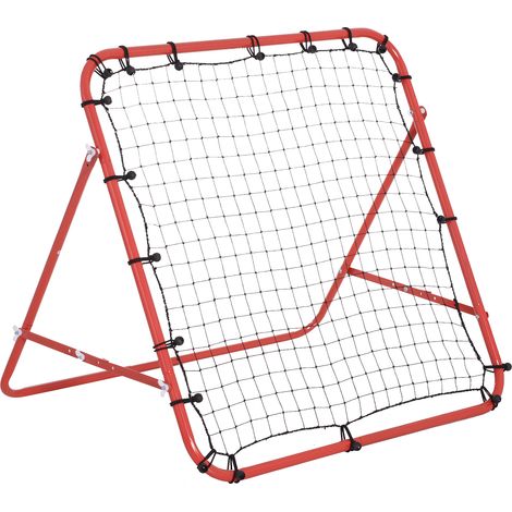 Fußball-rebound-wand, 84 X 84 Cm, Stufenlos Verstellbarer Winkel, Ideal Für Jugendschießen, Passspiel Und Ballkontrolltraining (rot).
