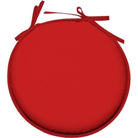 Galette Runder Stuhl Ø40 Cm, Modell Nelson Aus Rotem Polyester