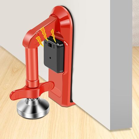 Tragbares Türschloss 120 X 88 Mm, Nur Ca. 233 G, Robust Mit Koffer, Tragbares Schloss Mit Doppelalarmfunktion Bis Zu 80 Db, Türstopper Mit Vollständigem Alarm