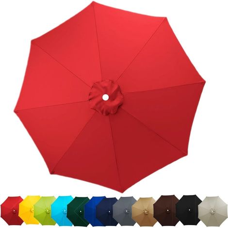 Whale Ersatzüberdachung, Ersatzüberdachung, Ersatzabdeckung Für Gartenterrasse, Strandschirm (rot, 2 M/6 Arme)
