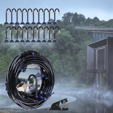 1 Sprühset, 20 M Pe-schlauch, 360°-düsen, Befestigungszubehör, Markise Für Gartenterrasse