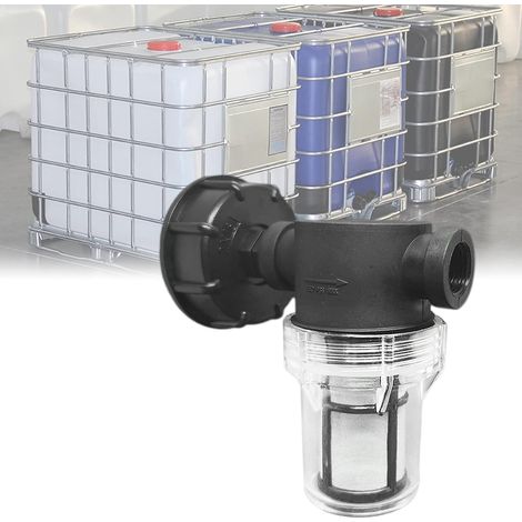 1000-liter-tankanschlusshahn Mit Filter – Gartenschlauchanschluss Für Regenwassersammler, S60x6-adapter Für Ibc-wassertank (1/2''-innengewinde)