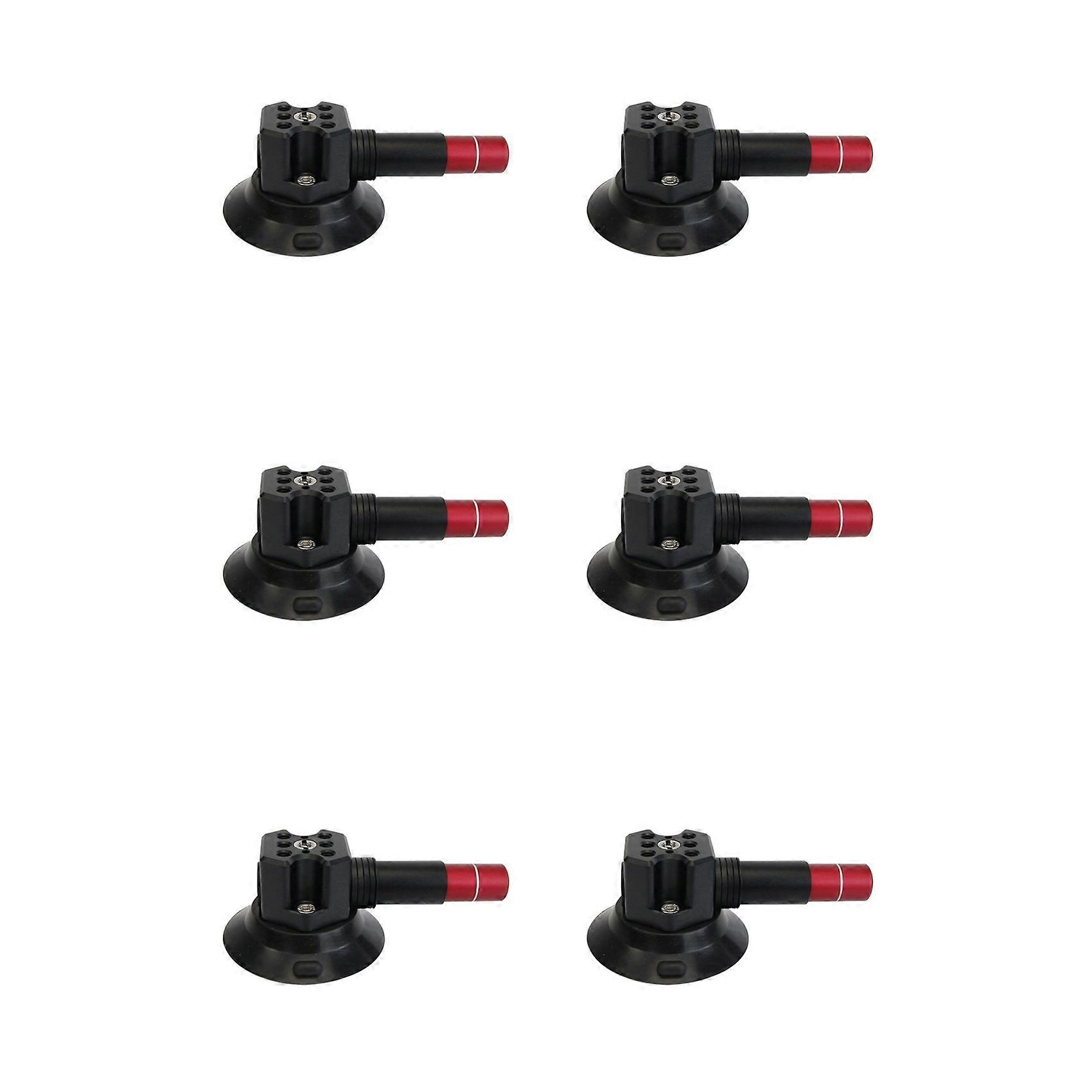 Lot De 6 Ventouses De 7,6 Cm (3 Pouces) Pour La Photographie Automobile, Support De Voiture Avec Vue Subjective, Compatible Avec Les Accessoires Gopro, Noir.